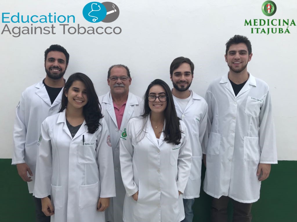 From left to right: medical students Kesley and Núbia, Prof. Dr. Wagner, medical students Izabel, João Paulo and Guilherme. Itajubá Medical School (FMIt), Brazil.